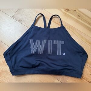 Navy blue sport  bra. No pads .